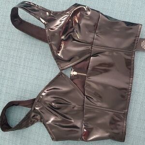 JUDIE FAUX LEATHER TOP XS